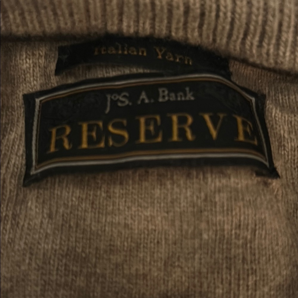 Jos. A. Bank V-Neck Tan Sweater Timeless Knit - Picture 3 of 3